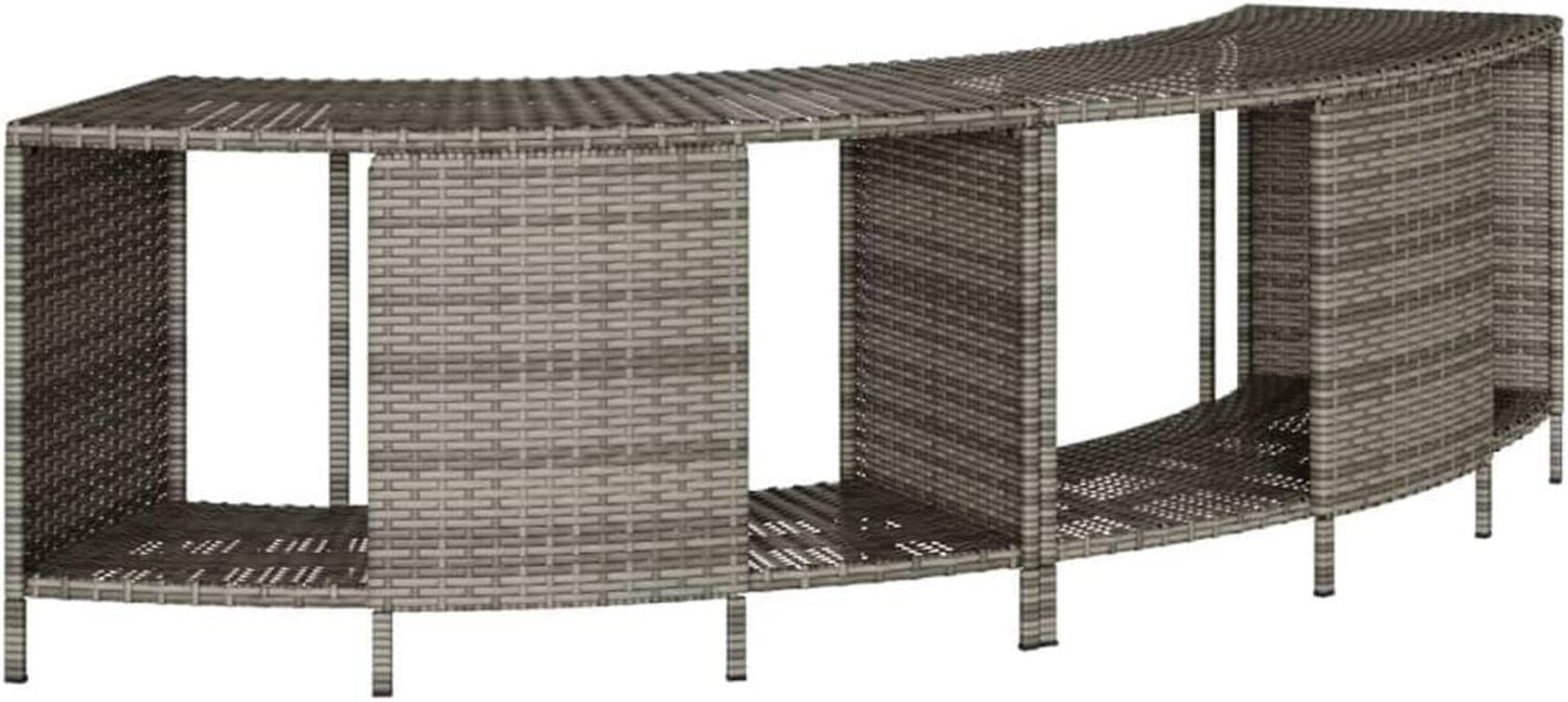 Hochwertige Regale 2 STK Regal geeignet fuer Whirlpool Standregal ausgestattet mit Stauraum Stahlrahmen Gartenregal Terrassenregal Ablage grau Variante 554